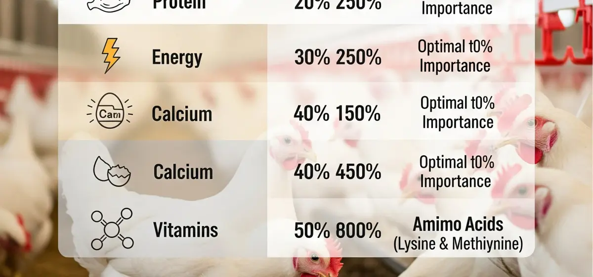 Requerimientos Nutricionales de las Gallinas Ponedoras: Alimentación Óptima Según Edad, Raza y Objetivo de Producción